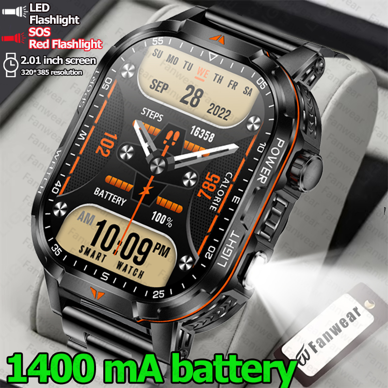 Audio Music Light - Military outdoor sturdy men's smart watch