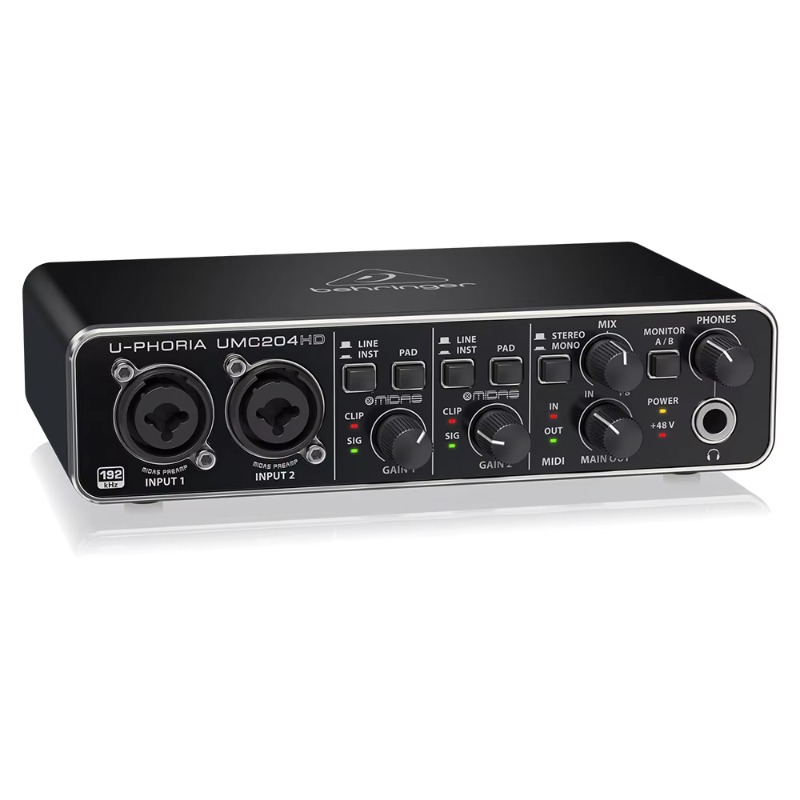 Behringer UMC204HD 2-in/4-out  - Audio Music Interface avaliação e preço
