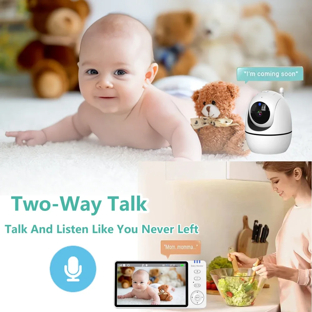 5 Inch Video Baby Monitor With - Zoom Audio Music avaliação e preço