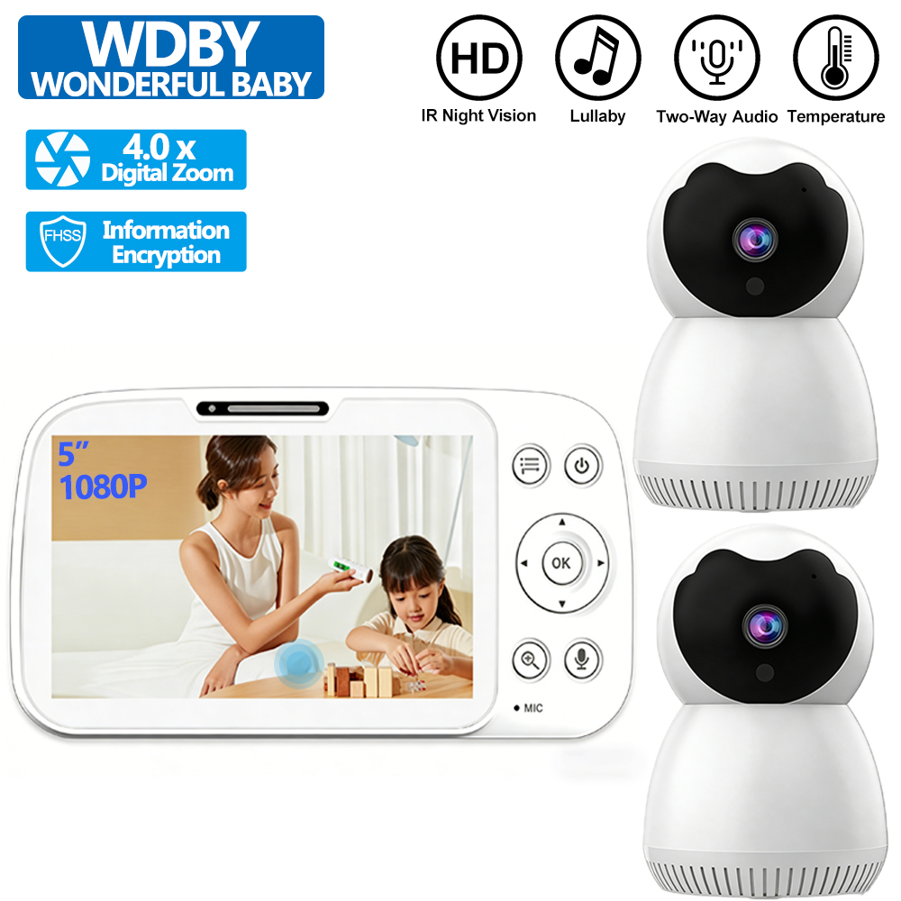 5 Inch HD Screen Baby Monitor  - Zoom Audio Music avaliação e preço
