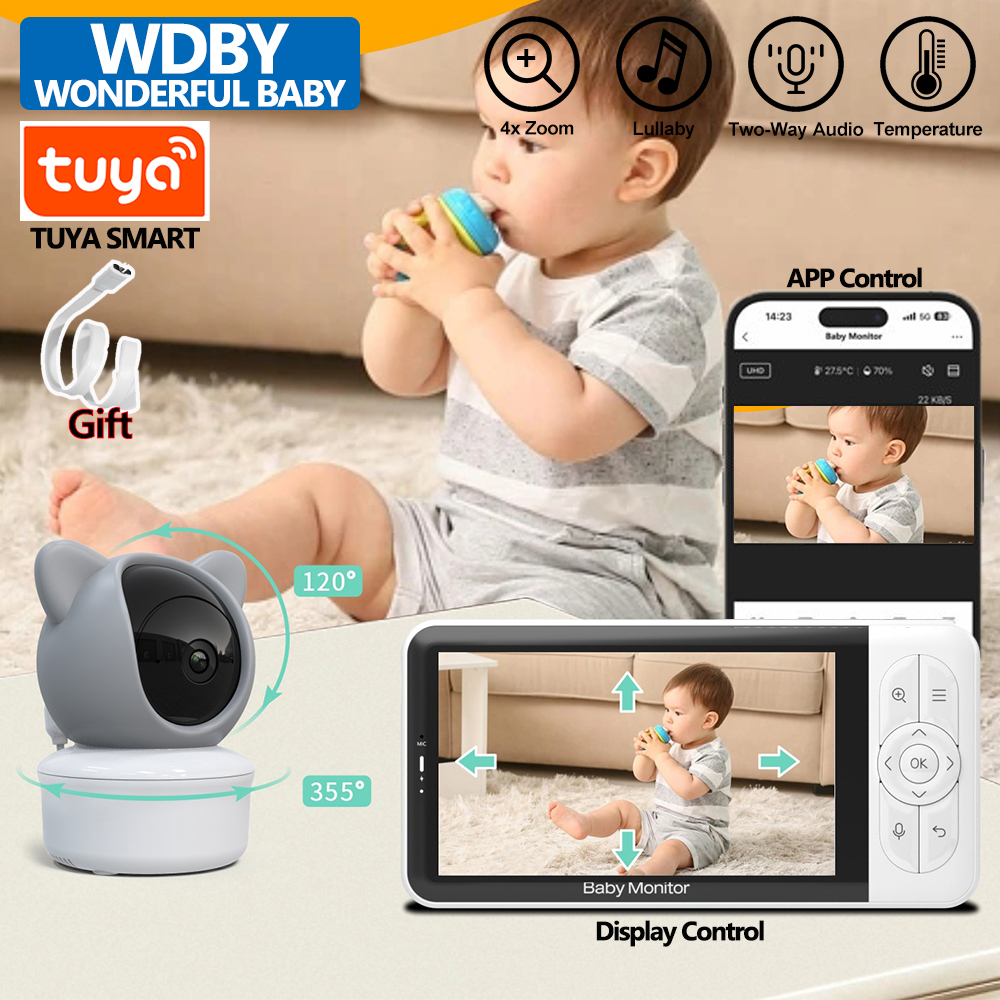 5 Inch Video Baby Monitor with - Zoom Audio Music avaliação e preço