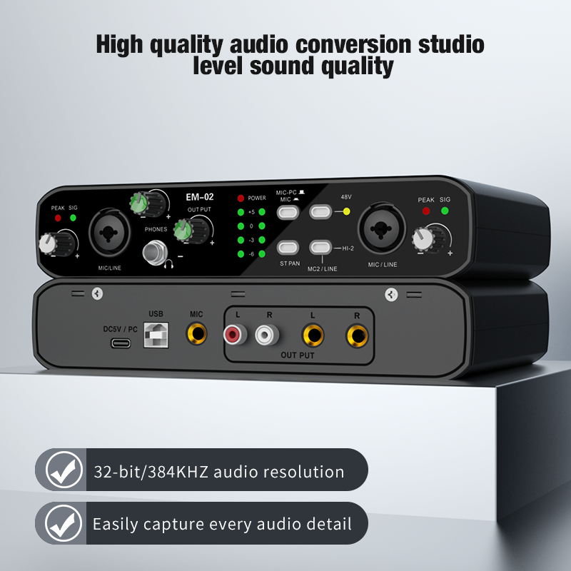 Audio Interface With Microphon - Audio Music Interface avaliação e preço