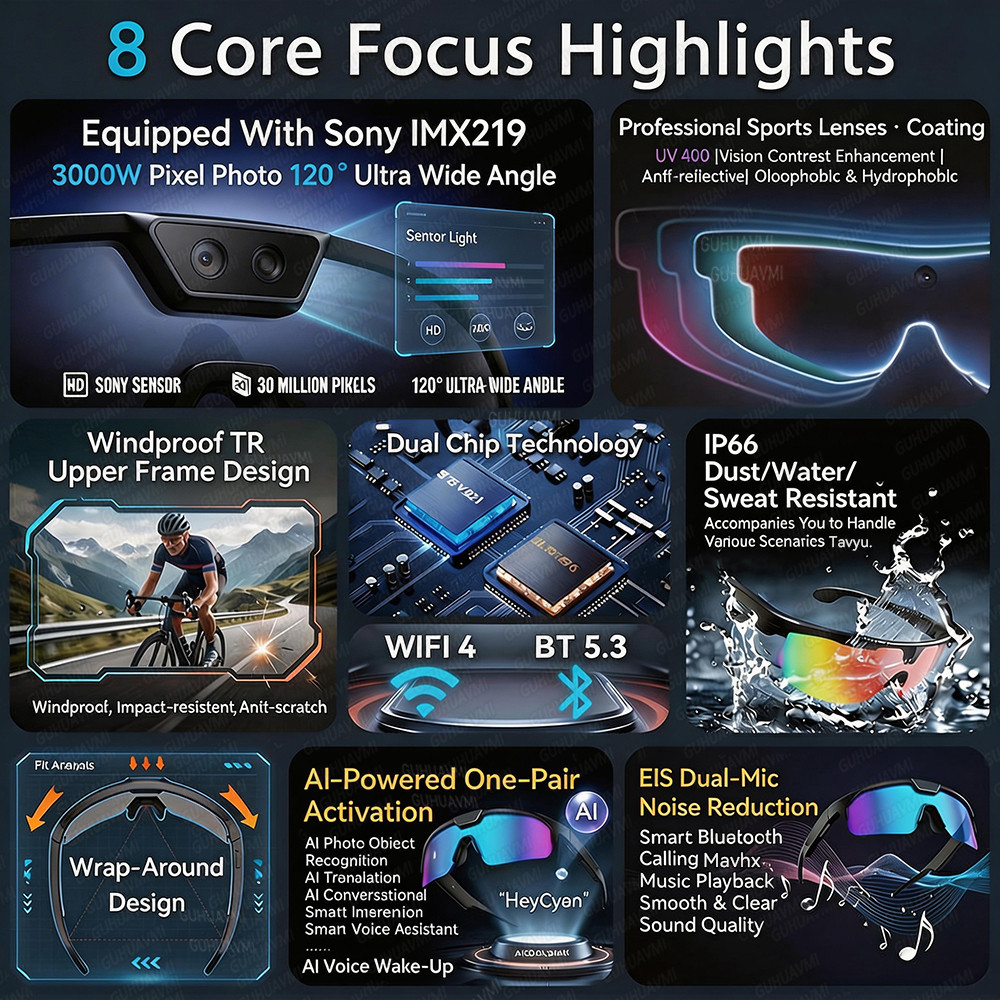 Photochromic Smart Glasses 120 - Audio Music To Video avaliação e preço