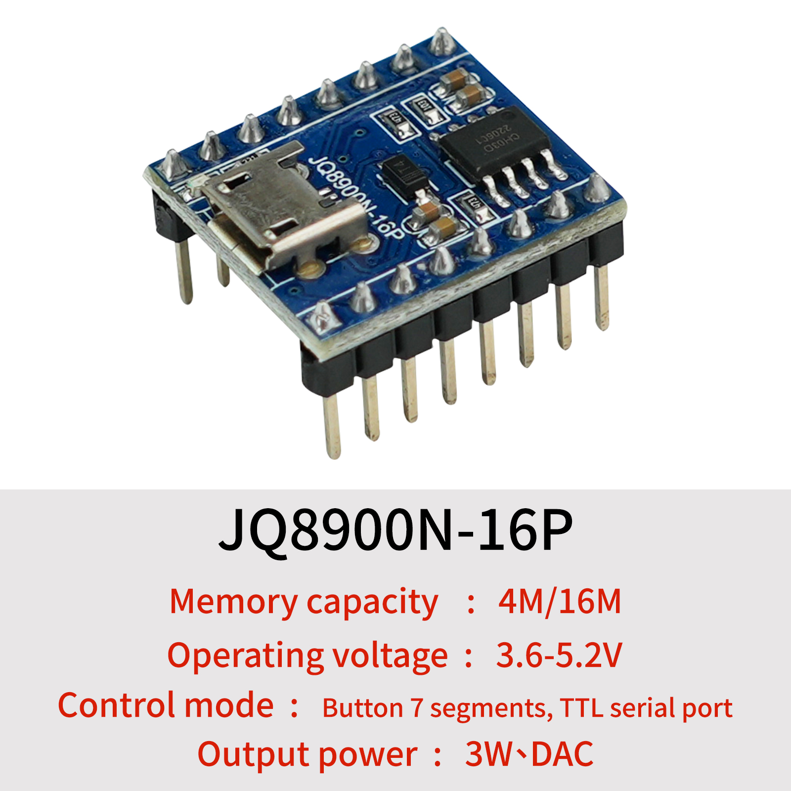 Voice Playback Module, JQ8900N - Audio Music Mp3 Download avaliação e preço