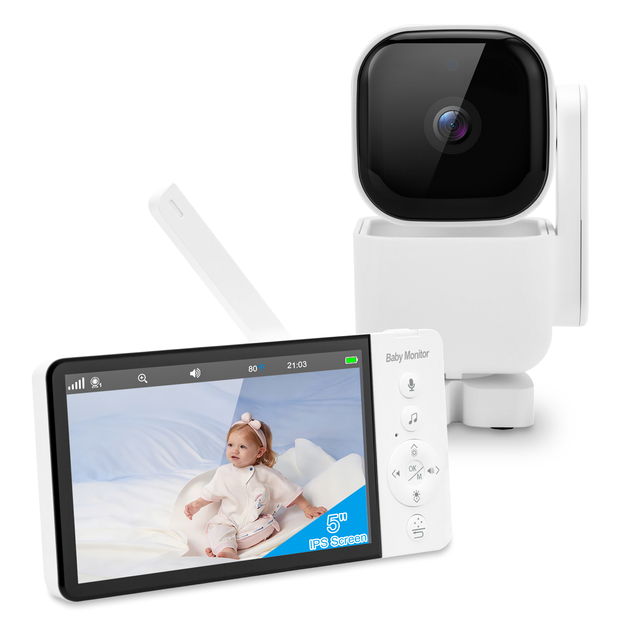 5'' Baby Monitor Two Way Audio - Zoom Audio Music avaliação e preço