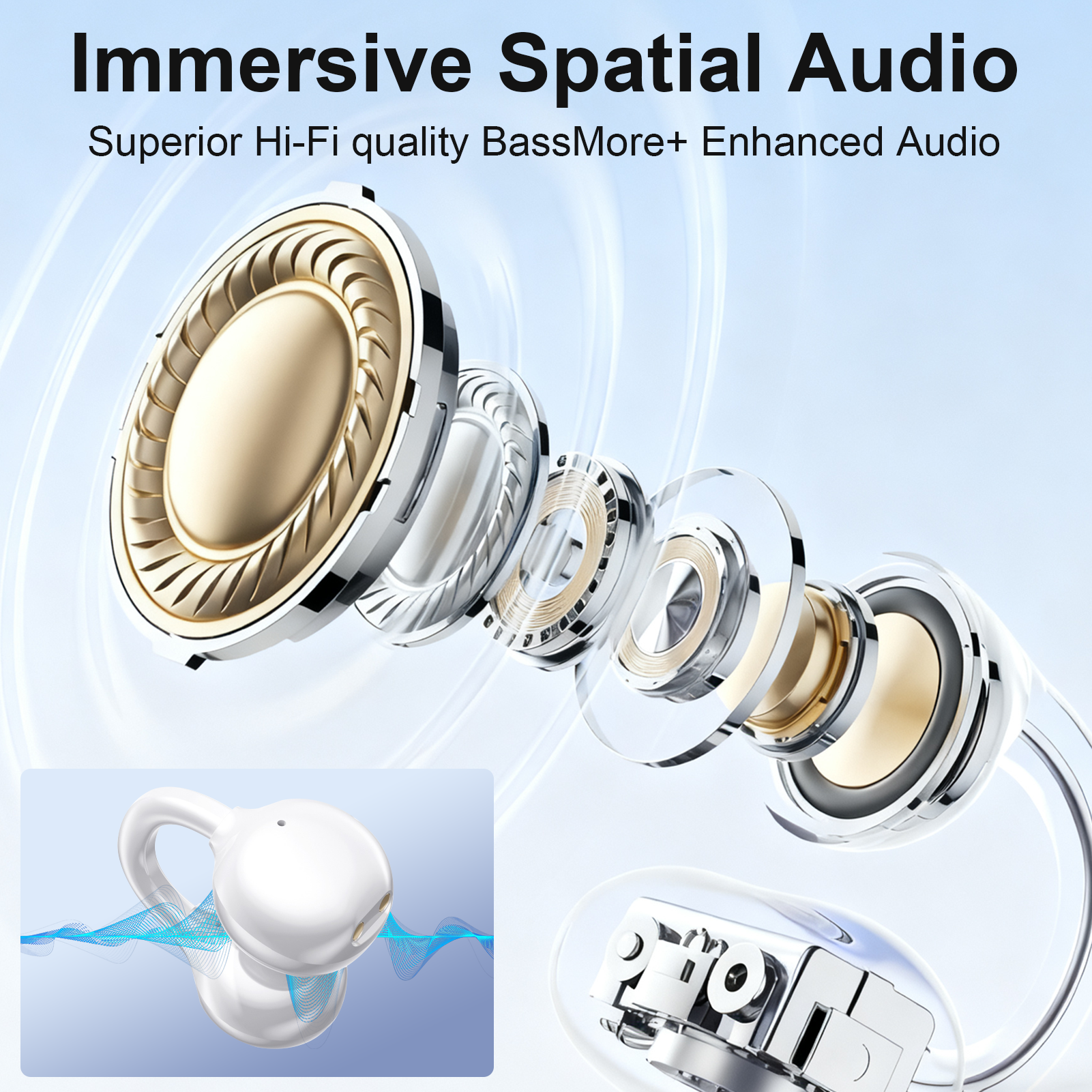 M11 Clip-Ear Open Earphone 144 - Audio Music Google avaliação e preço