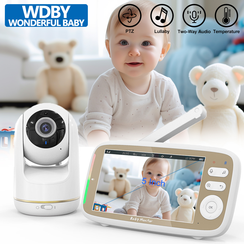 5 Inch Indoor Baby Monitor wit - Zoom Audio Music avaliação e preço