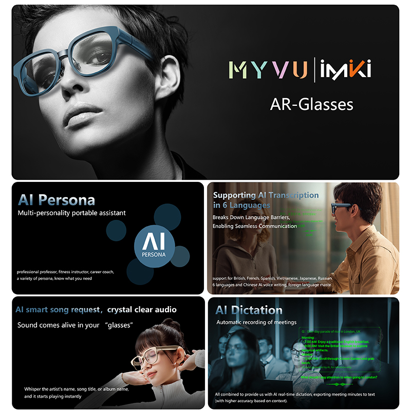 IMIKI AR Glasses Google Assist - Audio Music Google avaliação e preço