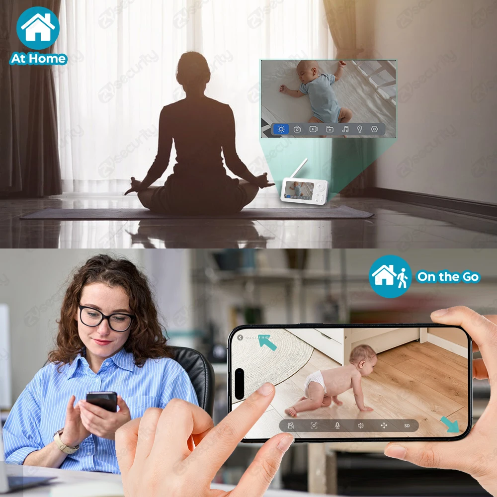 2K WiFi Baby Monitor with Scre - Audio Music Google avaliação e preço