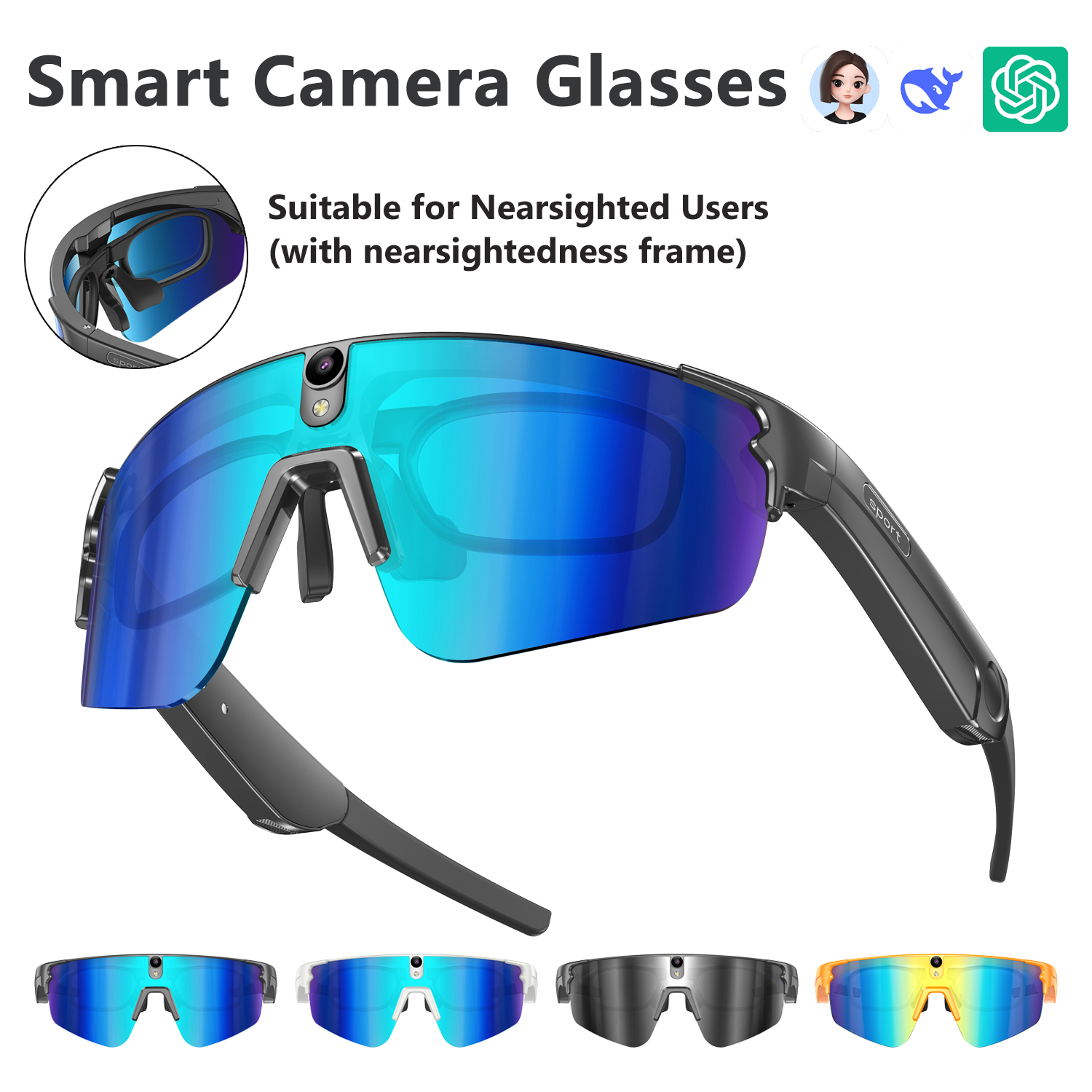 L805 AI Smart Glasses With 800 - Audio Music To Video avaliação e preço