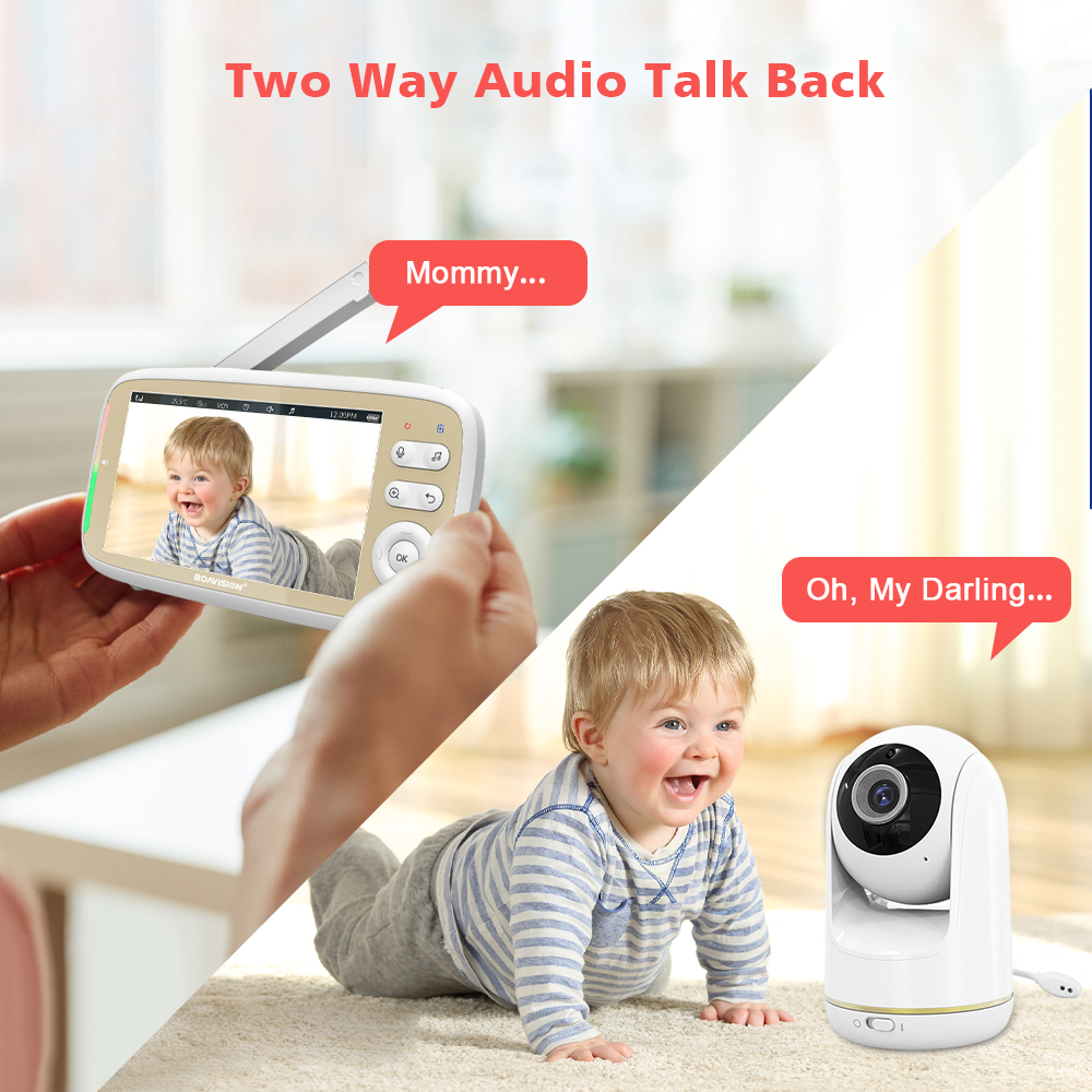VB803 Baby Monitor 5 Inch 720P - Audio Music To Video avaliação e preço