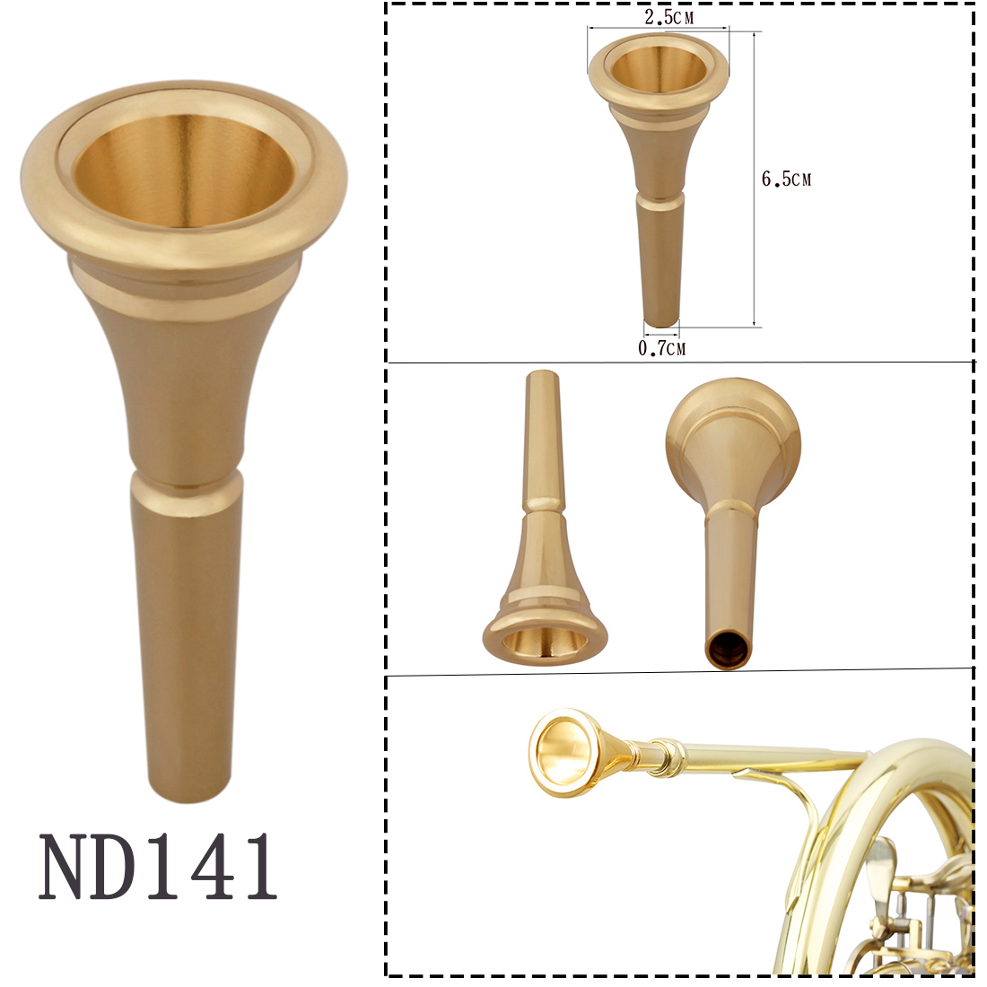 SLADE Brass Instrument Trumpet - Trombone Mouthpiece avaliação e preço