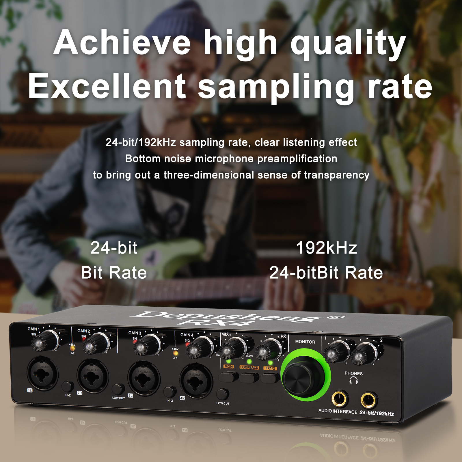 Newest 4 Channel Audio Sound C - Audio Music Interface avaliação e preço