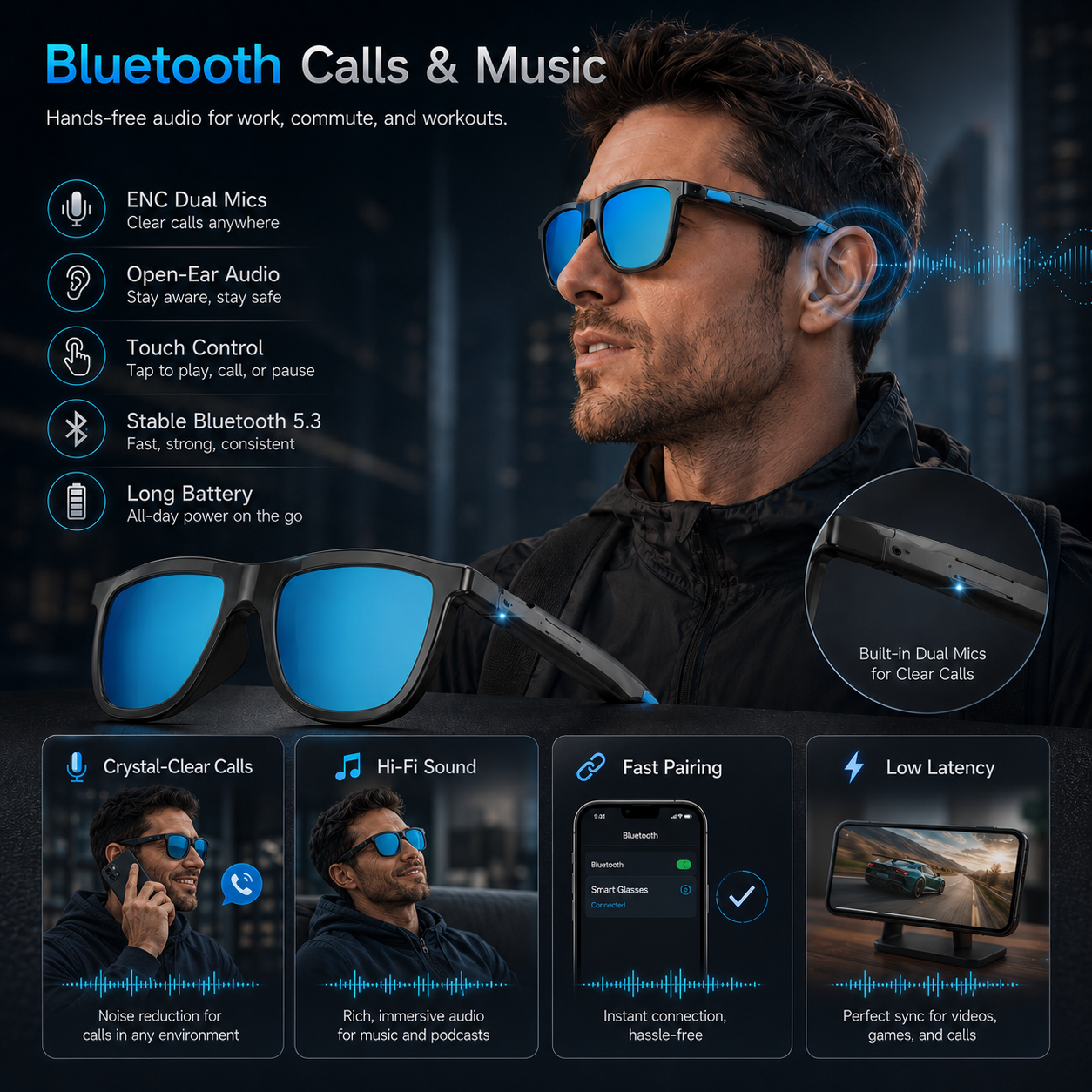 New Touch-Color Change Smart A - Audio Music To Video avaliação e preço