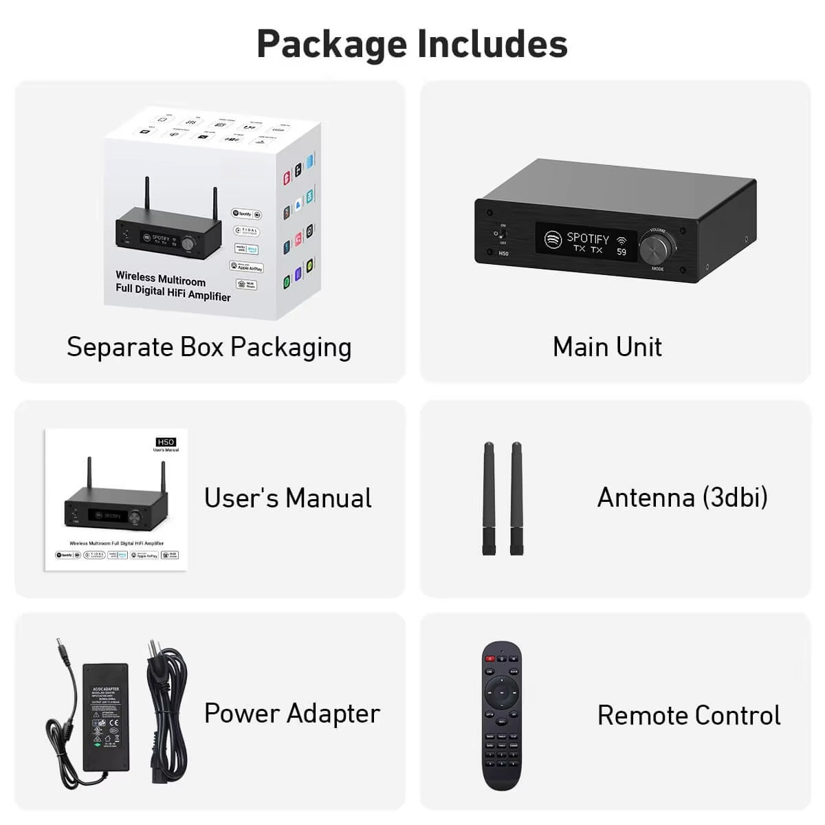 50Wx2 Wireless AirPlay2 HDMI A - Audio Music Google avaliação e preço