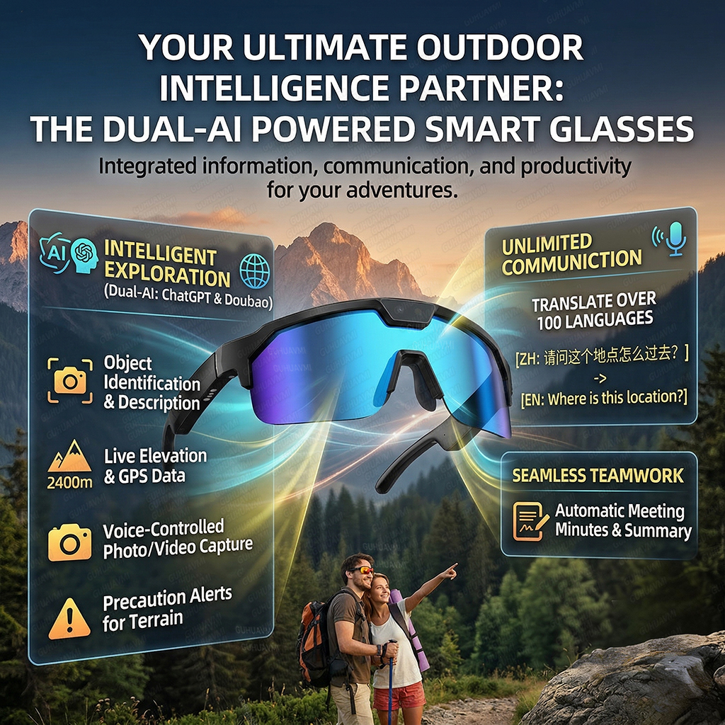 2026 New AI Smart Sports Glass - Audio Music To Video avaliação e preço