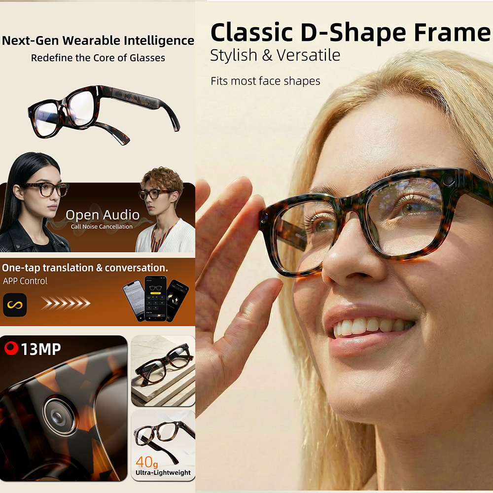 G600 Pro AI Smart Glasses 13MP - Audio Music To Video avaliação e preço