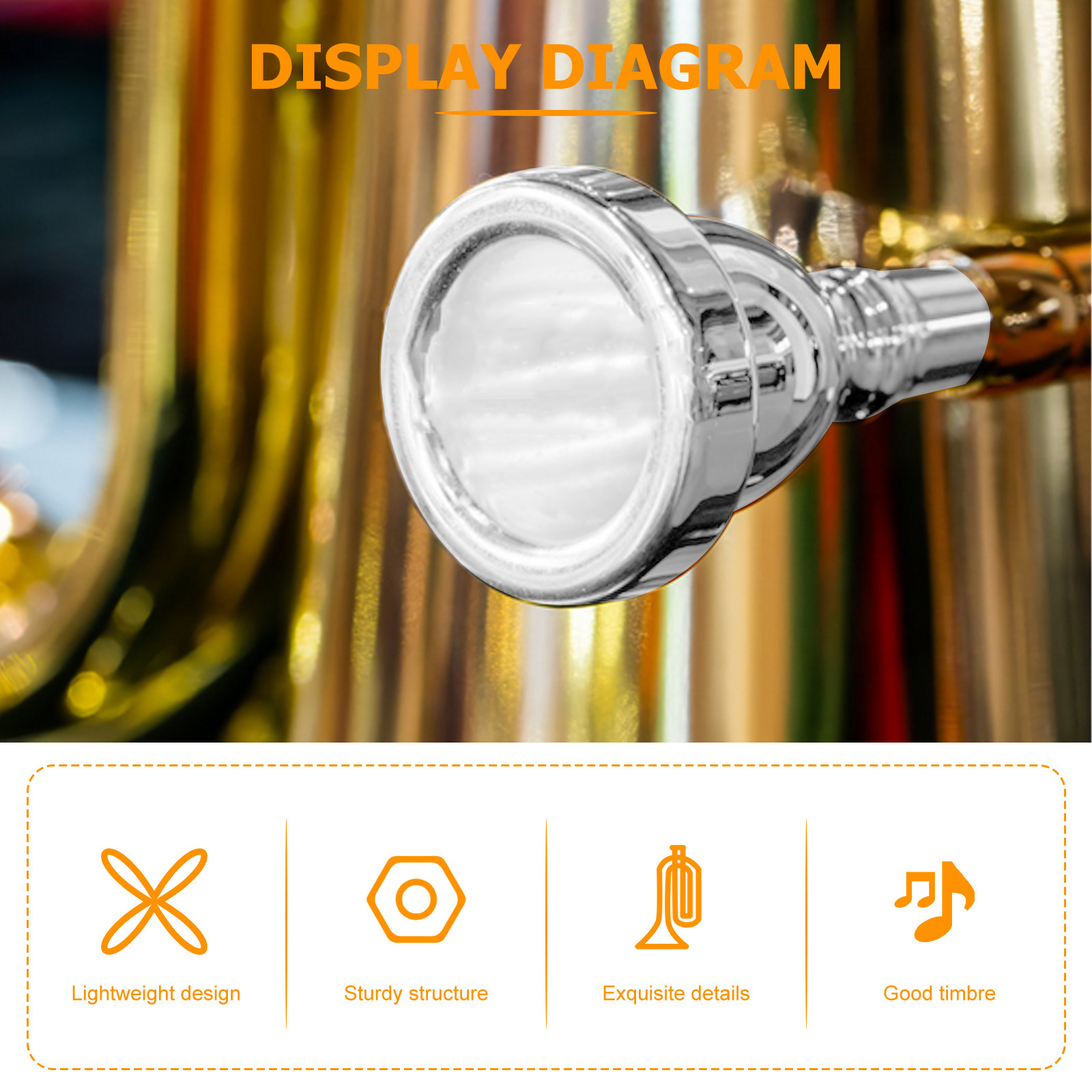 Alto Trombone Mouthpiece 12C M - Trombone Mouthpiece avaliação e preço