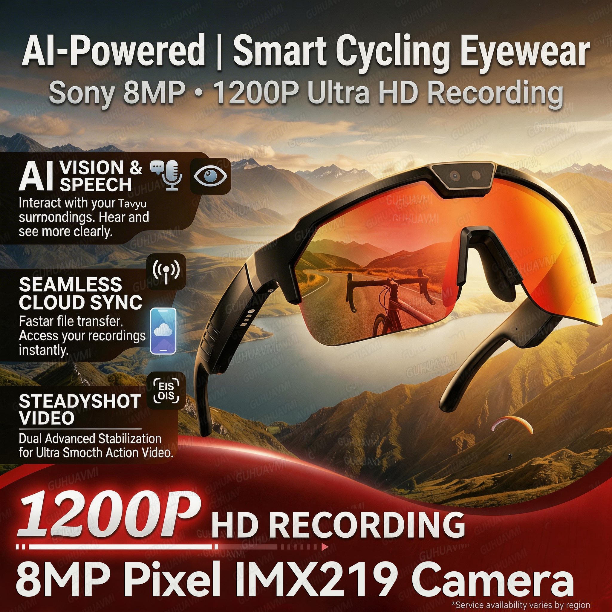 2026New AI Smart Glasses 1200P - Audio Music To Video avaliação e preço