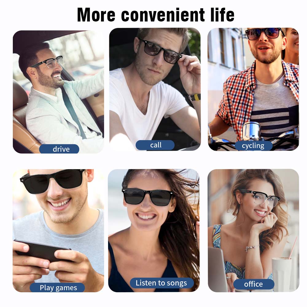SENBONO E13 Smart Glasses:Blue - Audio Music Light avaliação e preço